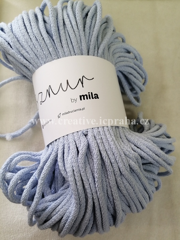 Mila šňůry bavl. 100m/5mm - Modrá blankyt 3820